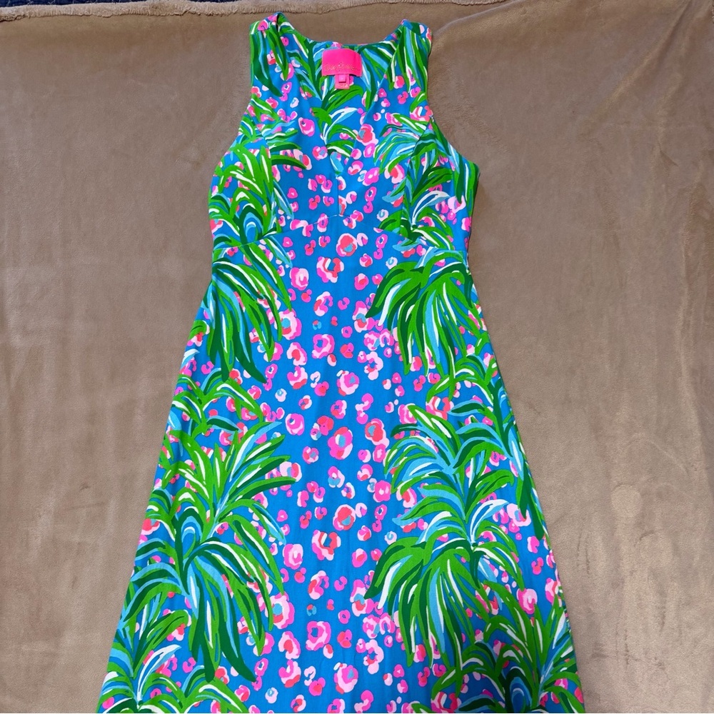 Lilly Pulitzer “Turquoise Shore I Spy” Noemi Maxi Dress.